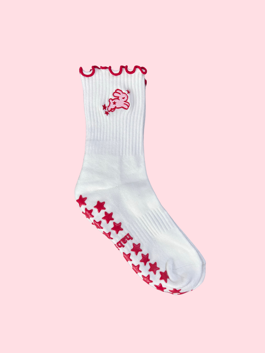 habibi bunny grip socks